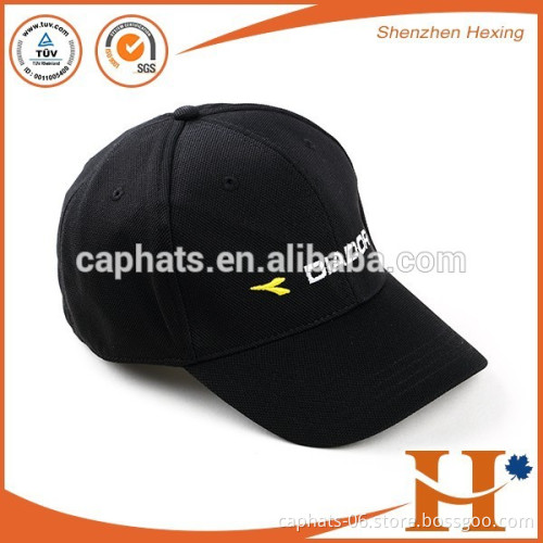 Hat manufacturer quality black hat with small logo embroidered metal buckle